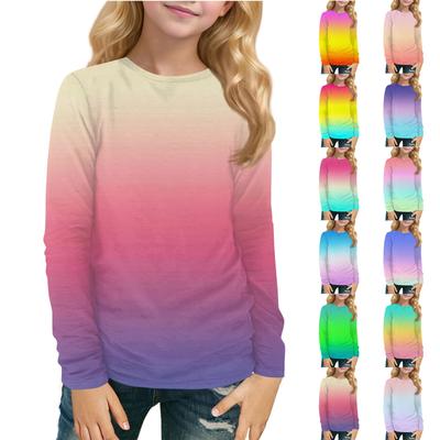 Children's Long-sleeved O-neck Top Printed Daily Casual