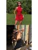 European & American Style Polka Dot Sleeveless Bodycon Dress