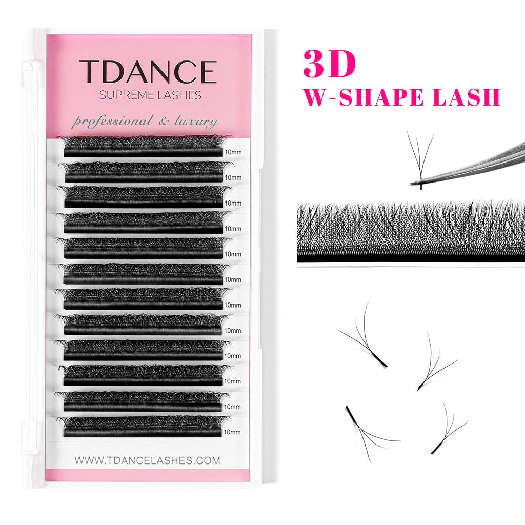 3D 4D 5D 6D Vorgefertigte Fans Wimpernverlängerung W Style Faux Mink Natürliche Soft Bloom Lash Automatische Blüte Volumen Wimpern