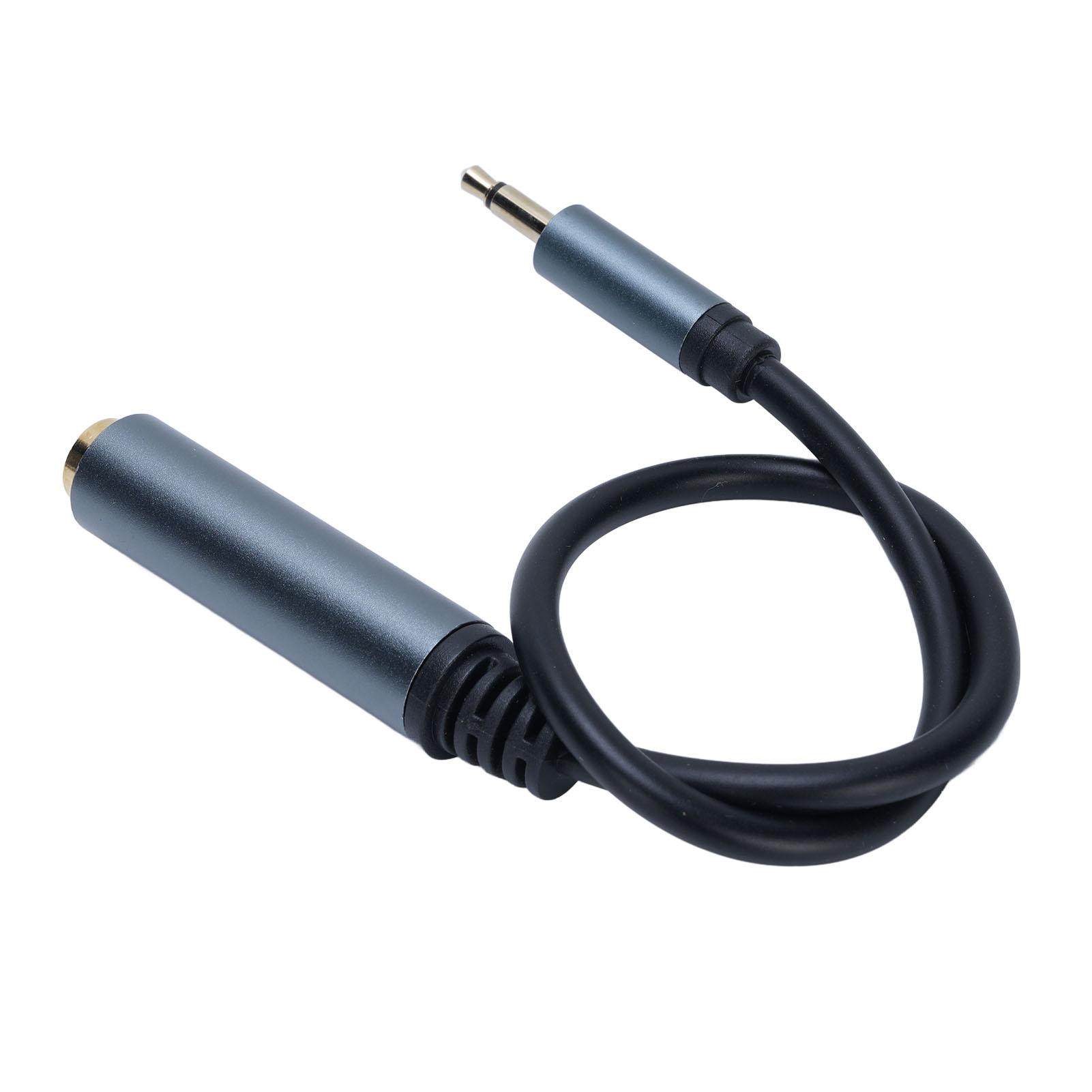 

6.35mm Female Jack to 3.5mm Male Sound Cable Single Channel Headphone Extension Cord for Smartphones Tablets Microphones