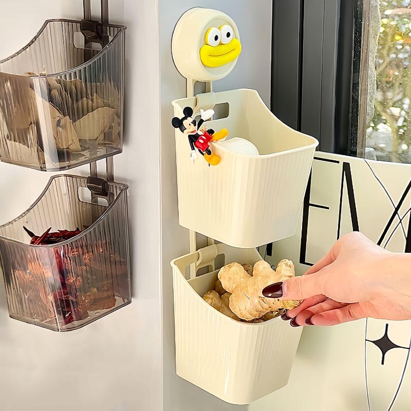 Garlic and Ginger Storage Box, Kitchen Storage Box, Wall-mounted Storage Basket, Wall-mounted Storage Basket, Kitchen Storage Rack