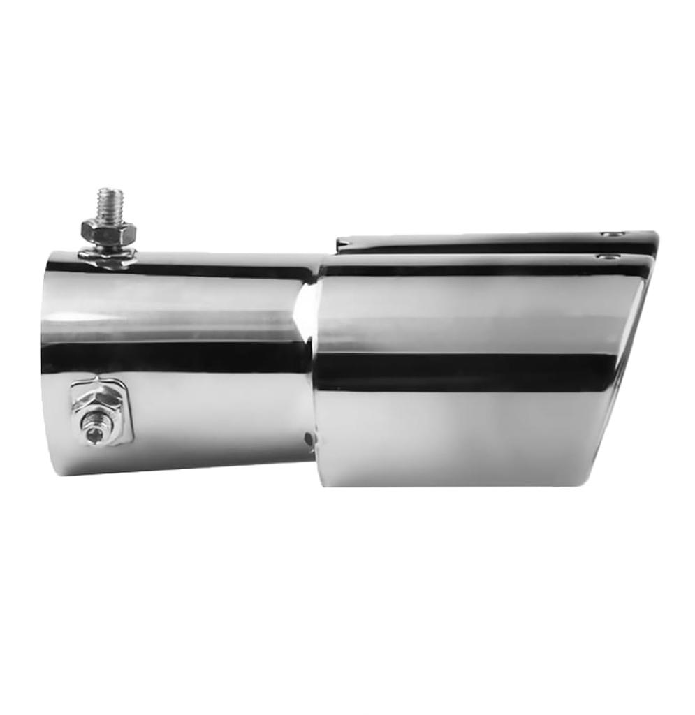 Srasakan Car Muffler Cutter, Straight Type, 2 Openings, 2.5 Inch Diameter, Exhaust Tip, Stainless