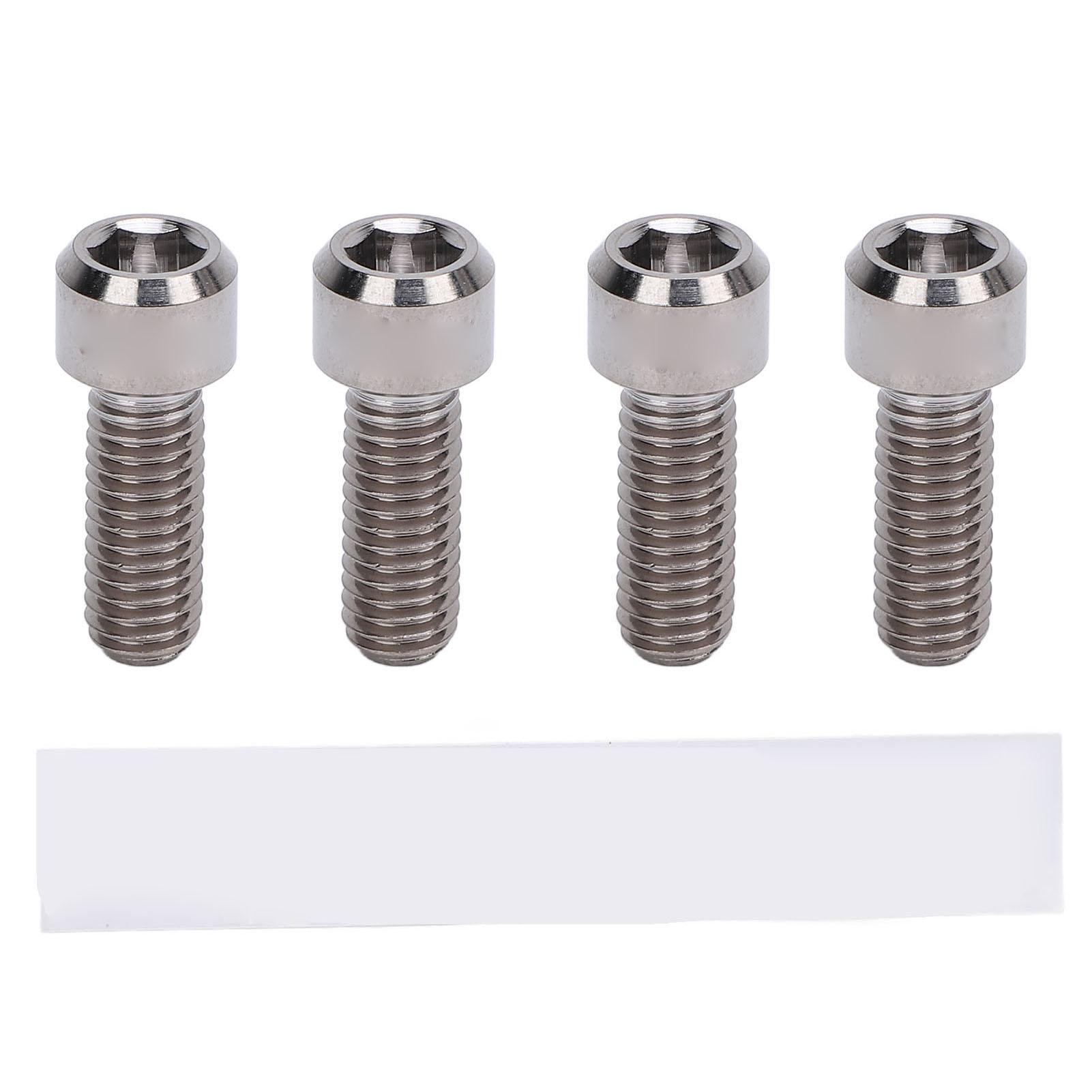 

4 шт. Винт суппорта дискового тормоза M6x16 мм из титанового сплава, прочный, легкий, с подавлением дрейфа при низких температурах Ti Color