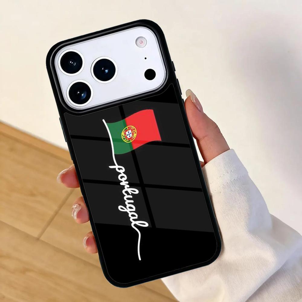 Portugal Nationalflagge Handyhülle für IPhone 17 AIR 16pro Max 15 14 13 12 11 Bumper Cover