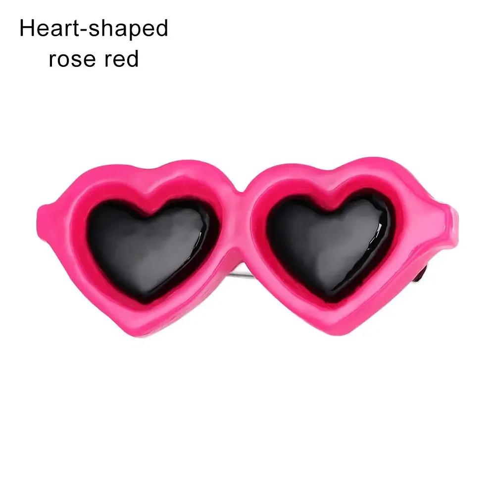 Pet Small Dog Cat Hair Clips Heart Sunglasses Shape Hairpins Lovely Puppy Bows Barrette Pet Supplies Grooming Hair Accessories