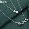 925 Sterling Silver Wedding Jewelry O-shaped Chain Figure-eight Necklace