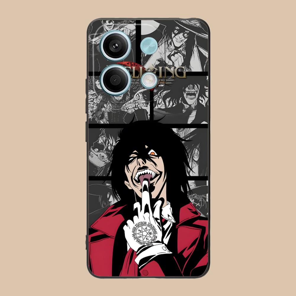 Anime Alucard Hellsing Phone Case for POCO M7 M6 M5 M4 M3 X7 X6 X5 X4 X3 Pro GT 5G Colorful Printing Cover Cover Luxury