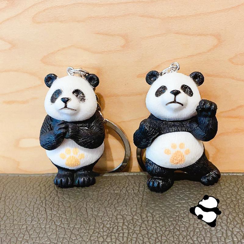 Kreslená Panda Přívěsek na Klíče Roztomilý Přívěsek Panda Kroužek na Klíče Vynikající Všestranné Doplňky pro Dekoraci Batohu Dárky