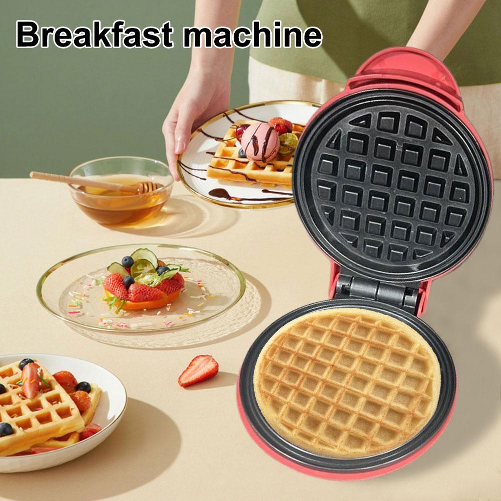 Mini Waffle Mold Nonstick Electric Breakfast Maker Electric Baking Pan for Household Quick Breakfasts Snacks and Desserts Maker