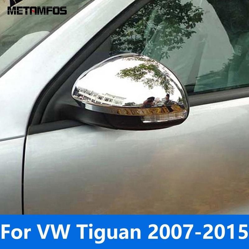 Rearview Side View Mirror Cover Trim For Volkswagen VW Tiguan 2007-2013 2014 2015 Chrome Protection Cap Accessories Car Styling