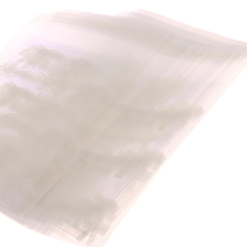 50Pcs White Ballet Biscuit Opp Self-Adhesive Bag Bowknot Candy Chocolates Dessert Self Sealing Bag Gift Bag Card Storage Bag