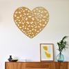 Large Vintage Wrought Iron Heart Wall Decor Floral Metal Art Indoor Outdoor Hanging Gift for Valentine Wedding Anniversary Living Room Bedroom