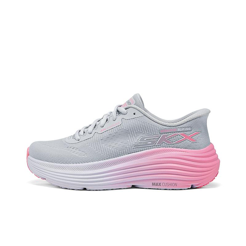 Женские беговые кроссовки Skechers GO Series Женские Серый Розовый Низкие Сетчатый ПУ Комфортные Прочные 129473-GYPK 38