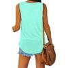 V Neck High Low Sleeveless Solid Color Tank Top For Women Stylish Women's Tops Casual Fashion Elegant Design Lightweight Comfortable Fit