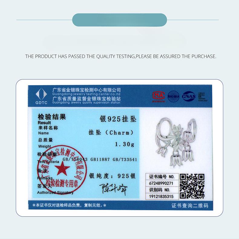 925 Sterling Silver Lily Of The Valley Beaded Charm Loose Bead Accessories Accessories