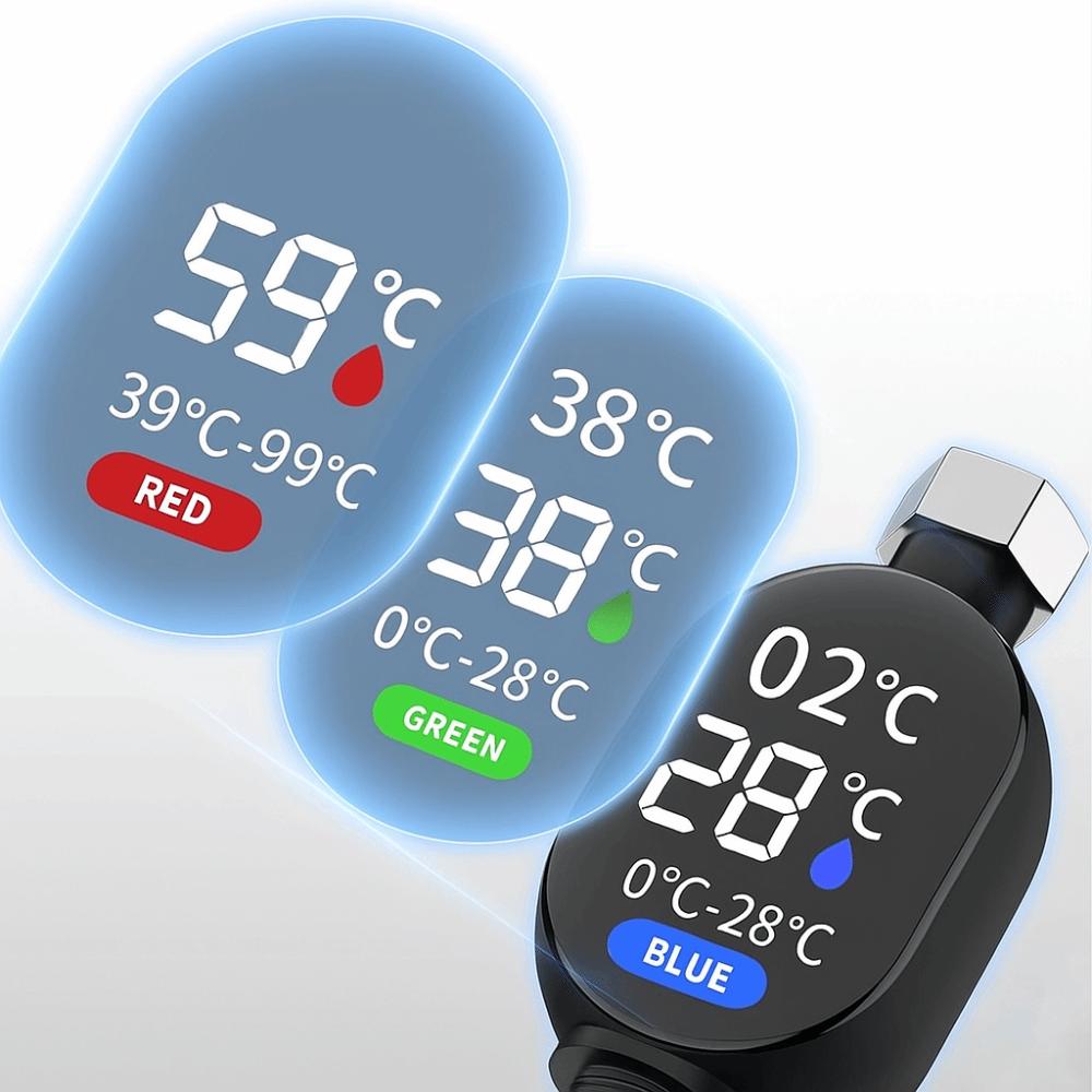 Wasserdichtes Wassertemperaturmessgerät LED Badewassertemperaturmesser Toiletteninstallation