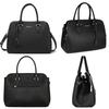 David Jones - Sac À Main Femme Bugatti - Cabas Fourre-Tout Elégant Cuir PU - 2 Compartiments Multipoche Chic - Noir