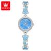 OLEVS Brand Luxury Women's Quartz Dress Watch Ladies Waterproof Steel Stars Moon Bracelet Wristwatch Womens Relogio Feminin