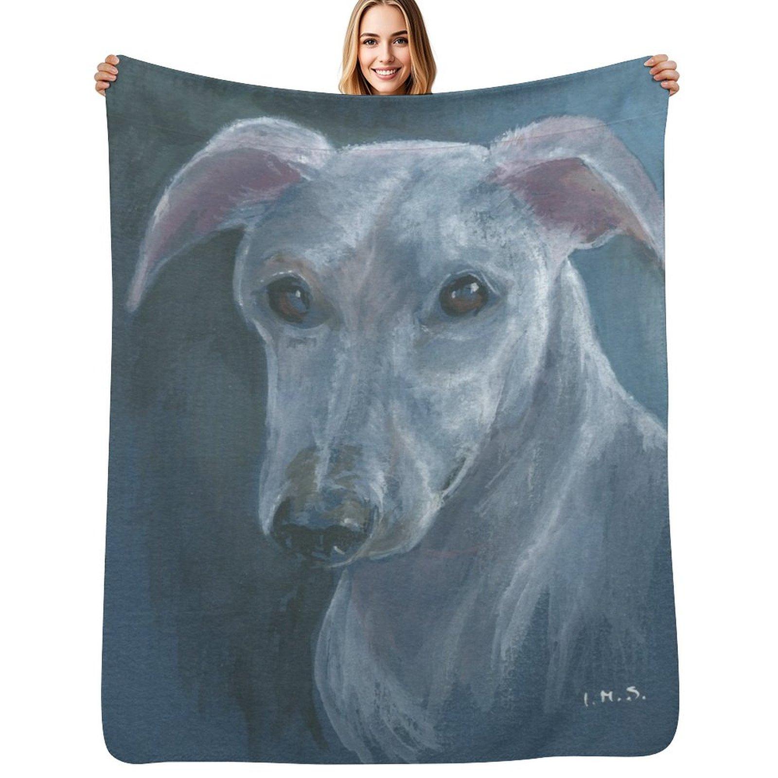 

Whippet Throw Blanket Year Round Soft Comfortable Blanket for Home 102x76cm(40x30in)