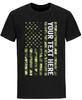 Custom Made Shirt  USA Camo Flag Patriotic Personalized T-shirt Your Own Text