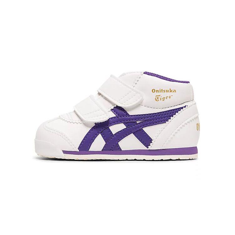

ONITSUKA TIGER Мексика Мид Раннер Удобные Прочные Полувысокие Кроссовки для Бега Детские Кроссовки Белый Фиолетовый 1184A001-102 19.5