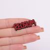 REDRUM Enamel Pin Custom Red Letter Horror Movie Inspiration Brooch Lapel Backpack Badge Halloween Jewelry Gift For Friends