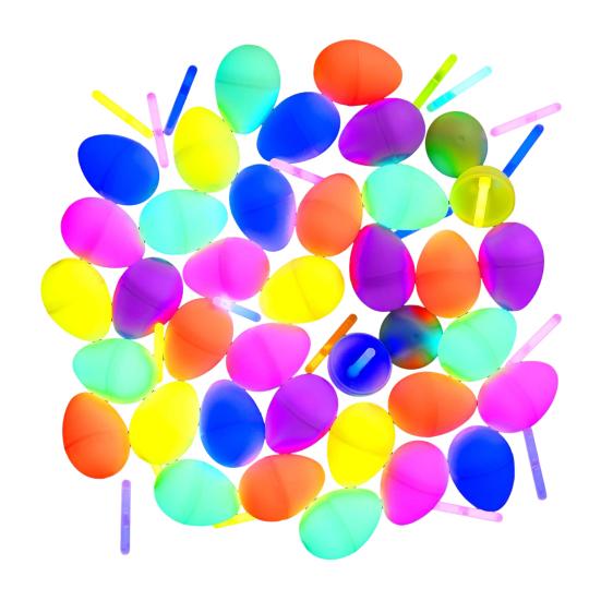 Светящиеся в темноте пасхальные яйца Набор пластиковых светящихся вылупляющихся яиц для праздника 20PCS