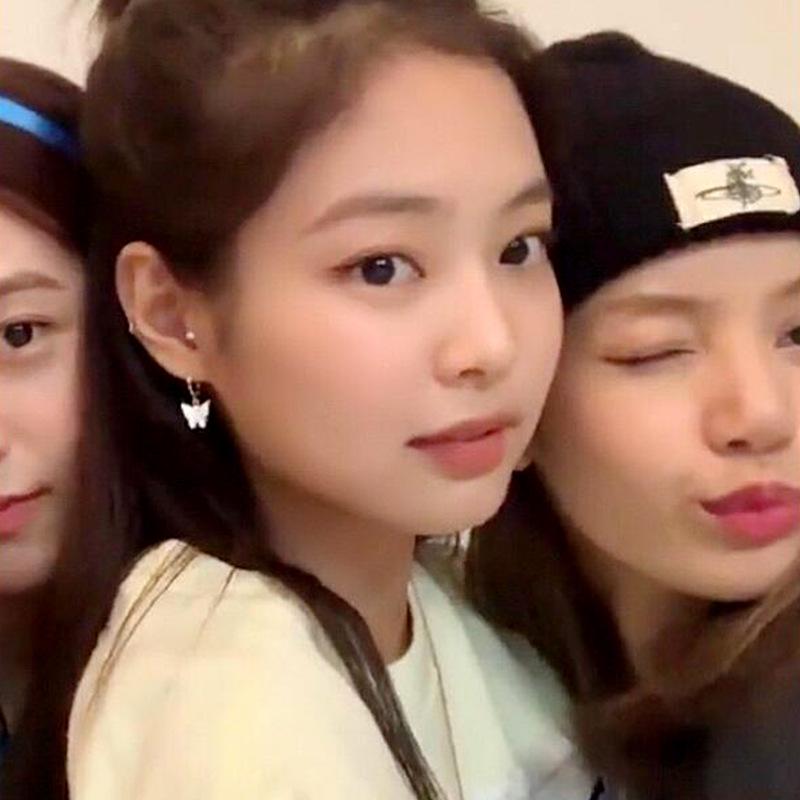 Colorful Resin Butterfly Earrings - European/American Women's Korean Style