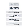 Emblema 3D ABS con letras negras brillantes A35 A45 A45S Turbo 4matic para Mercedes Benz AMG, guardabarros trasero para maletero W176 W177, pegatina con logotipo