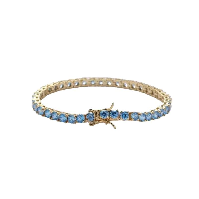 4mm Zircon Tennis Bracelet: Unisex Hip Hop Classic, Simple & Luxurious Jewelry 6-inch Bracelet (16cm)