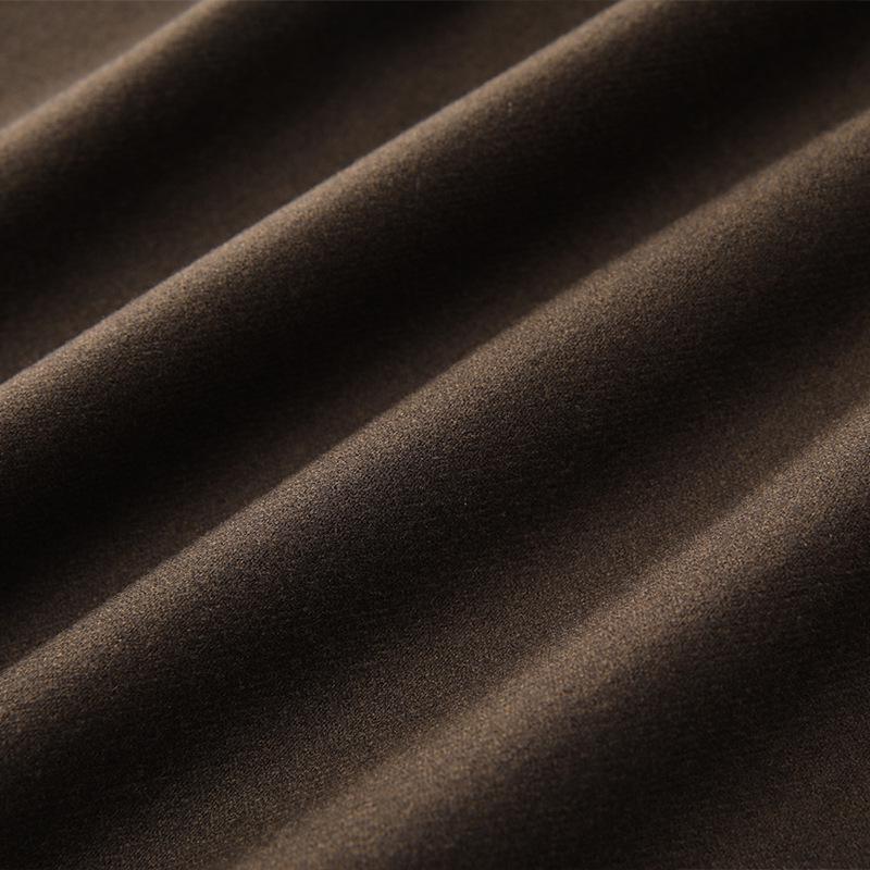 Women's Gray Pleated A-Line Midi Skirt - 2024 Fall/Winter, Elastic Waist, Slimming Fit