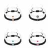 2 Pcs Fashion Couple Hand Chain Romantic Love Hand Woven Bracelet Heart Beaded Bracelet  Women