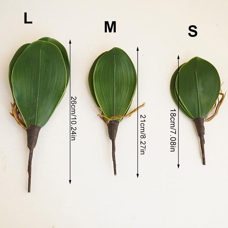 Simulation Phalaenopsis Leaves 1pc Auxiliary Touch Decorative Plants Flowers Artificial DIY Real Flower Leaf Material Spring