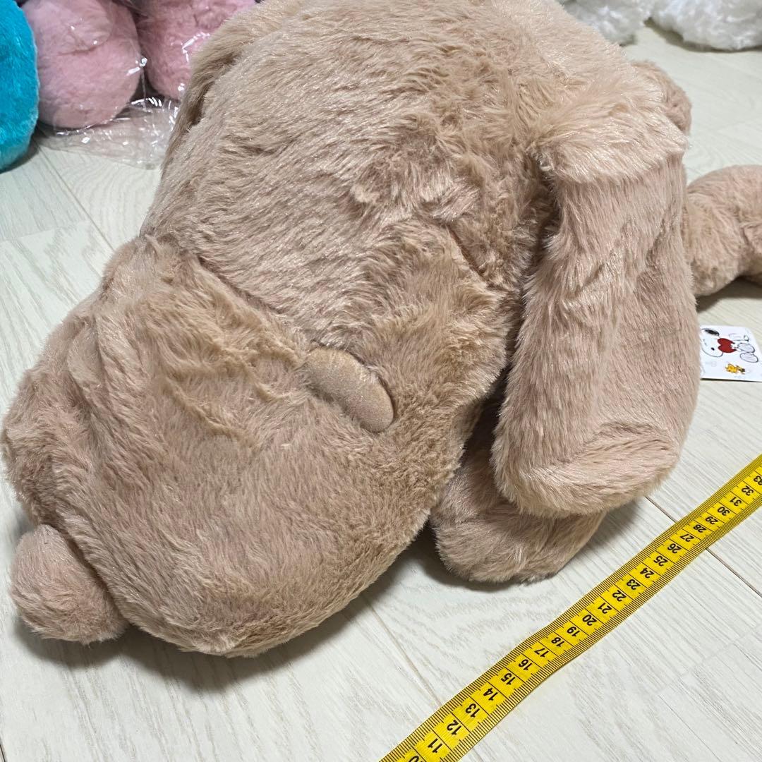 [New] Snoopy lying stuffed toy milk tea color