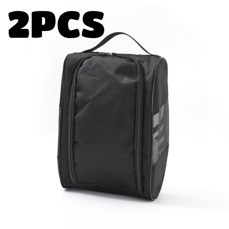 2PCS Shoe Bag Portable Golf Shoe Bag Oxford Cloth Lightweight Breathable Dustproof Shoe Carrier for Men Women Boys Girls Gym