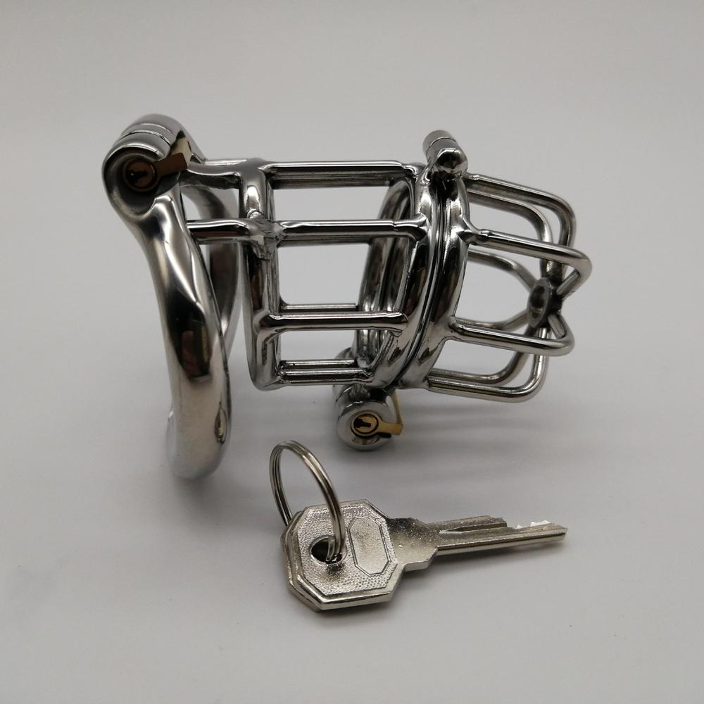 Prevent Extramarital Sex,Ergonomic Stainless Steel Stealth Lock Male Chastity Device,Cock Cage,Penis Ring Lock,Chastity Belt, M141