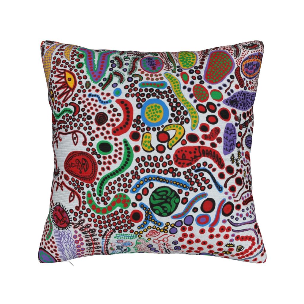 Yayoi Kusama Art Pillowcase Polyester Cushion Cover Decorations Polka Aesthetic Pillow Case Cover Home Square 18'