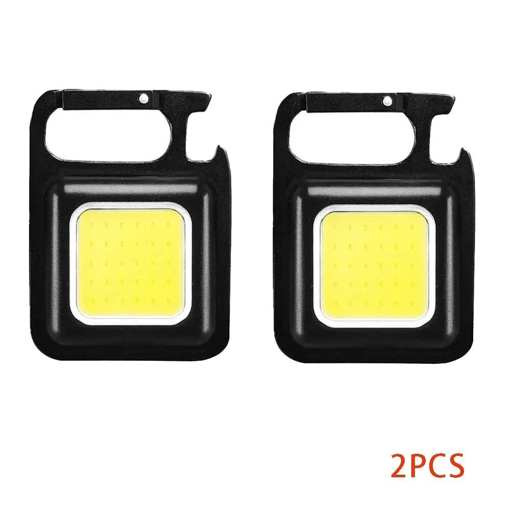 Mini COB LED Flashlight Portable Keychain Flashlights Rechargeable Work Lights Emergency Lamps For Repair Work Outdoor Camping