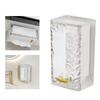 Wall Mount Tissue Box Cover Dryer Sheet Dispenser Clear PET ABS Pattern Versatile Tissue Container