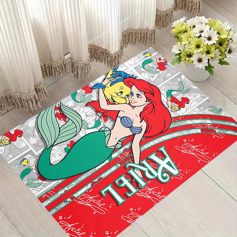 

1pc The-little-mermaid Carpet Area Rug, Bedroom, and Playroom - Durable, Stain-Resistant, and Easy To Clean, Living Room, Laundry Room, Home 60cm by 90cm