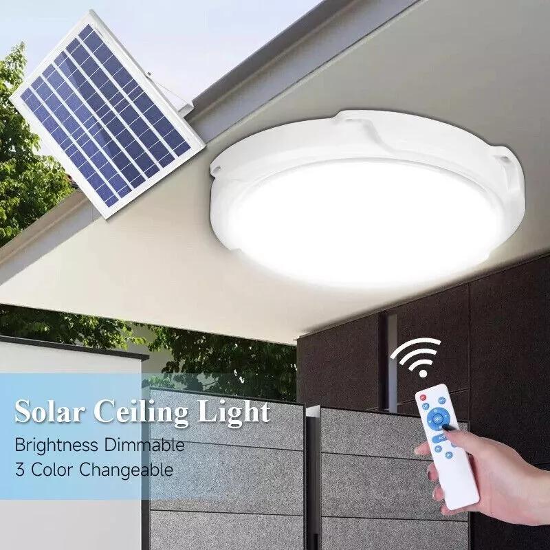 Solar Power Ceiling Pendant Light Remote Control Outdoor Indoor Lamp Waterproof For Garden Living Room Decor Lighting Tools