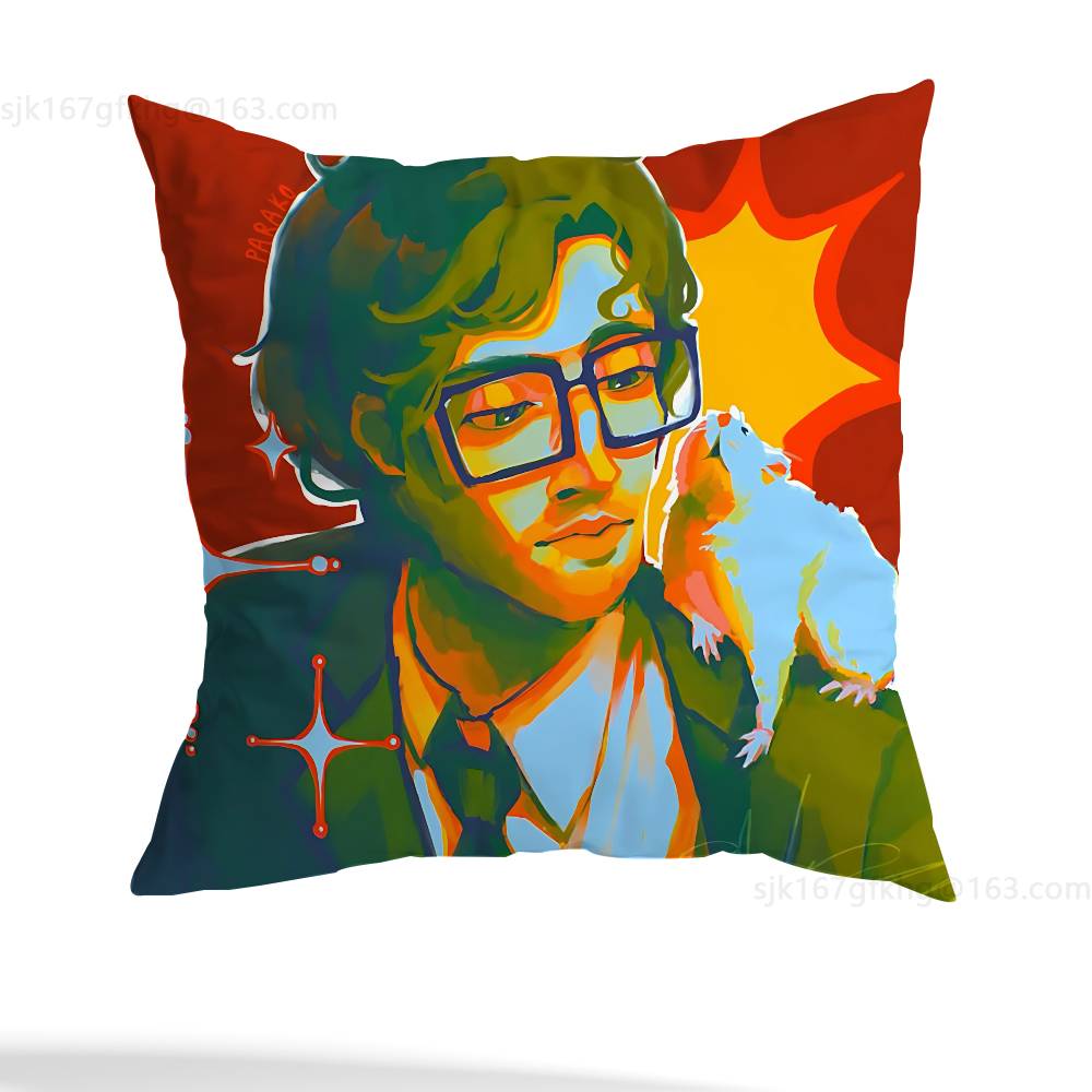 W-Will Wood  Pillow Case Sofa Living Room Bedroom Headboard Backrest Cushion Square Cushion Nap Time