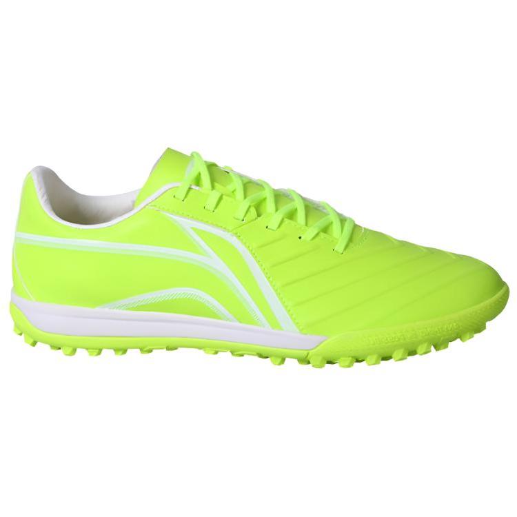 Li Ning Brocade TF Turf Artificial Ground, Indoor Slip Resistant Abrasion Resistant Soccer Shoes Men's Neon Green YSTT031-3