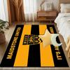 Football Crest Printed Office Carpet Chair Cushion  Entryway Rug, Rugs for Living Room, Bedroom Christmas gifts