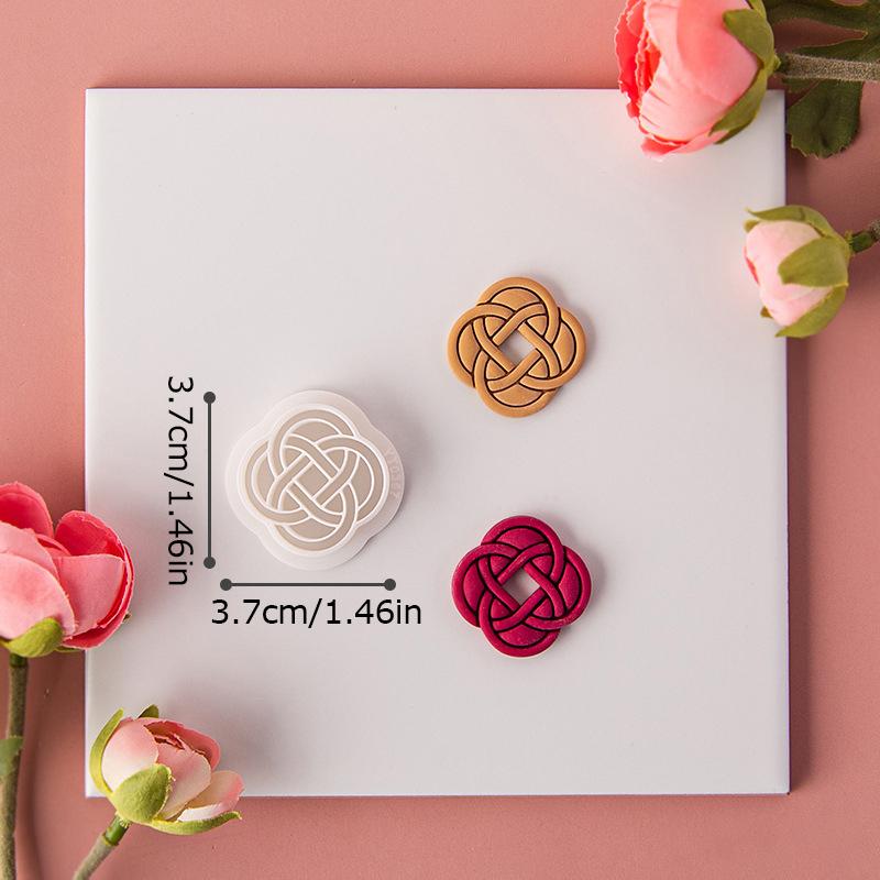 Texture Jewelry Pendant Cutting Mold Chinese Style Patterned Soft Clay Mold