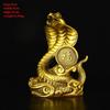 Feng Shui Copper Brass Snake Ornaments,  Golden Pythons Living Room Decor Handicrafts Ornaments