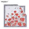 WENSLI Lively Garden 100% Mulberry Silk Small Square Scarf