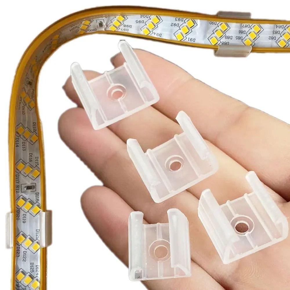 100Pcs 220V Flexible COB LED Strip Fixed Clips  For Fixing 2835 Neon Light
