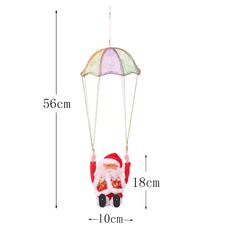 Electric Santa Claus Somersault Parachute Ornament with Music