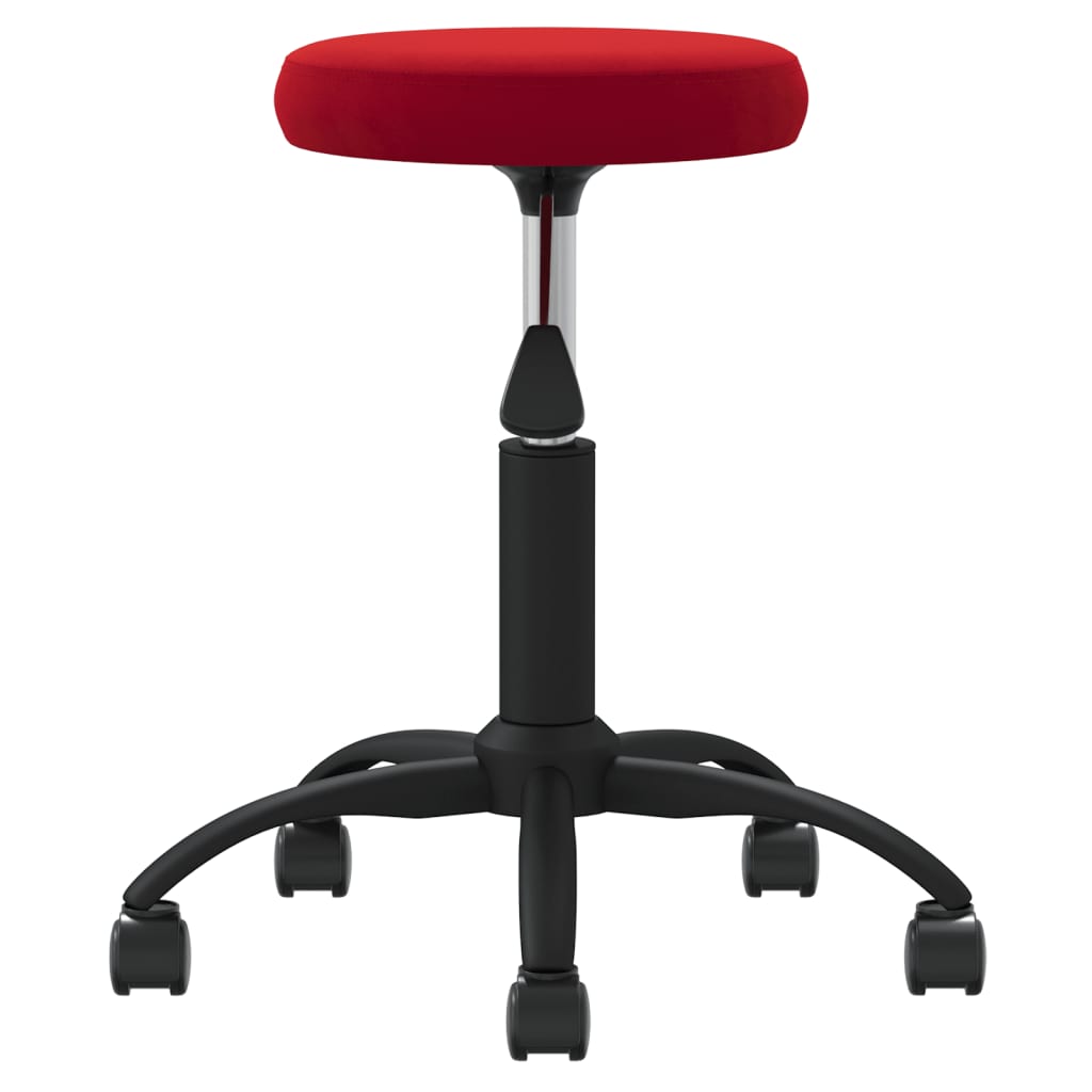 Massage Stool Velvet Burgundy